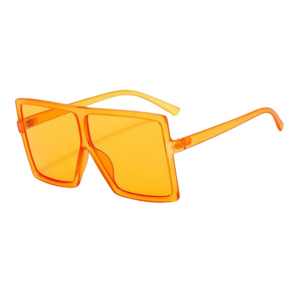 Oversized Square Sunglasses Women OS Orange NWOT Retro Flat Top Shield